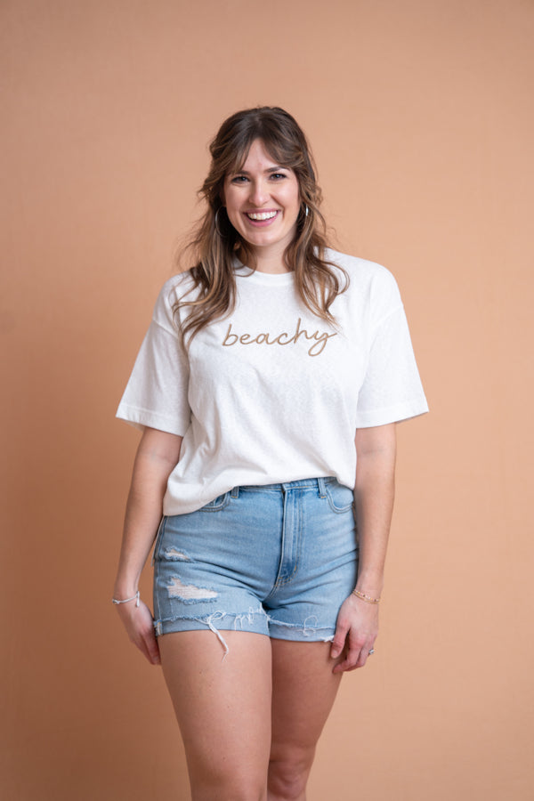 Beachy Embroidered Tee