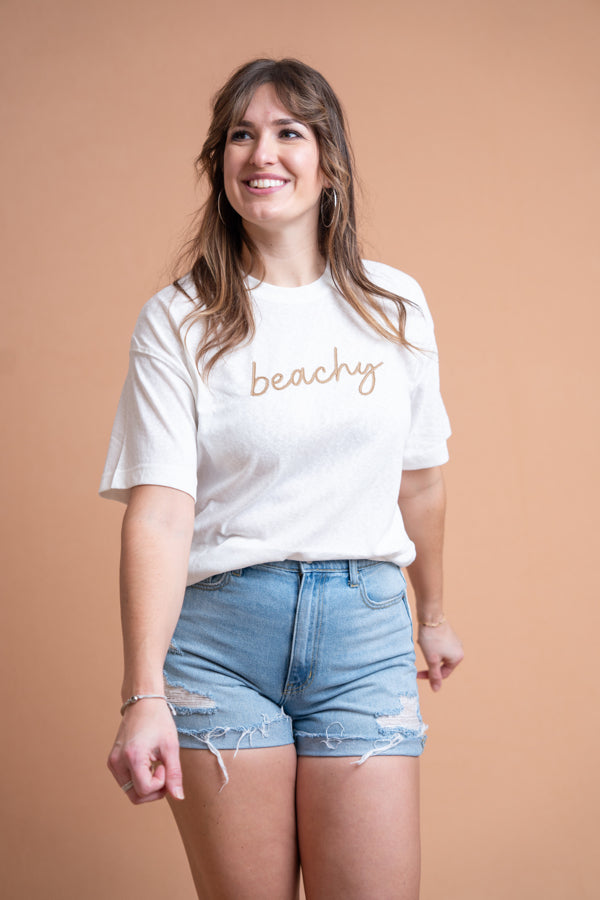 Beachy Embroidered Tee