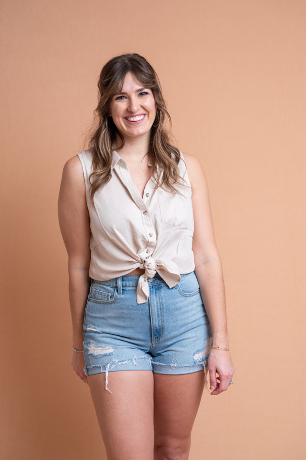 Sandy Shores Collared Tunic Tank