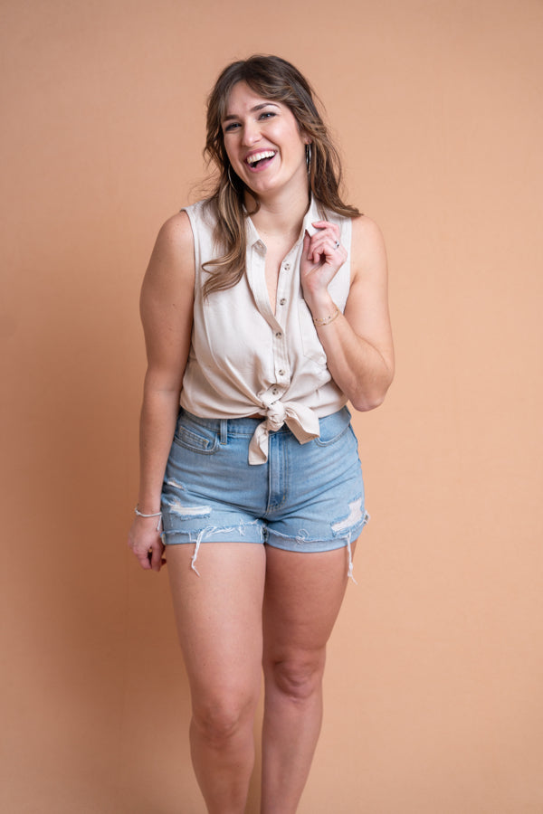 Sandy Shores Collared Tunic Tank