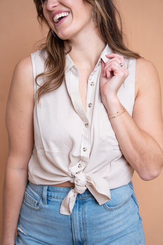 Sandy Shores Collared Tunic Tank