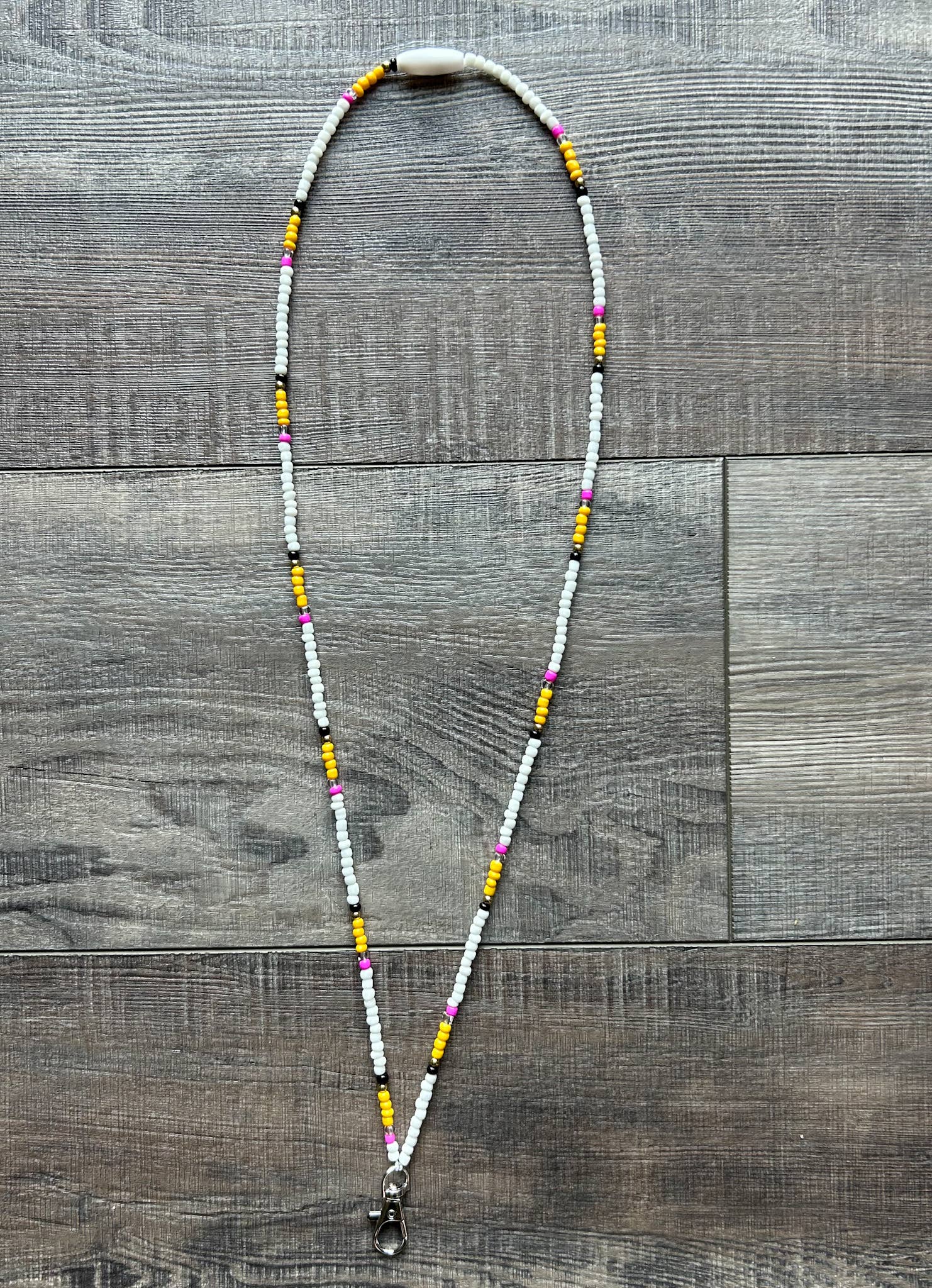 Pencil Seed Bead Lanyard