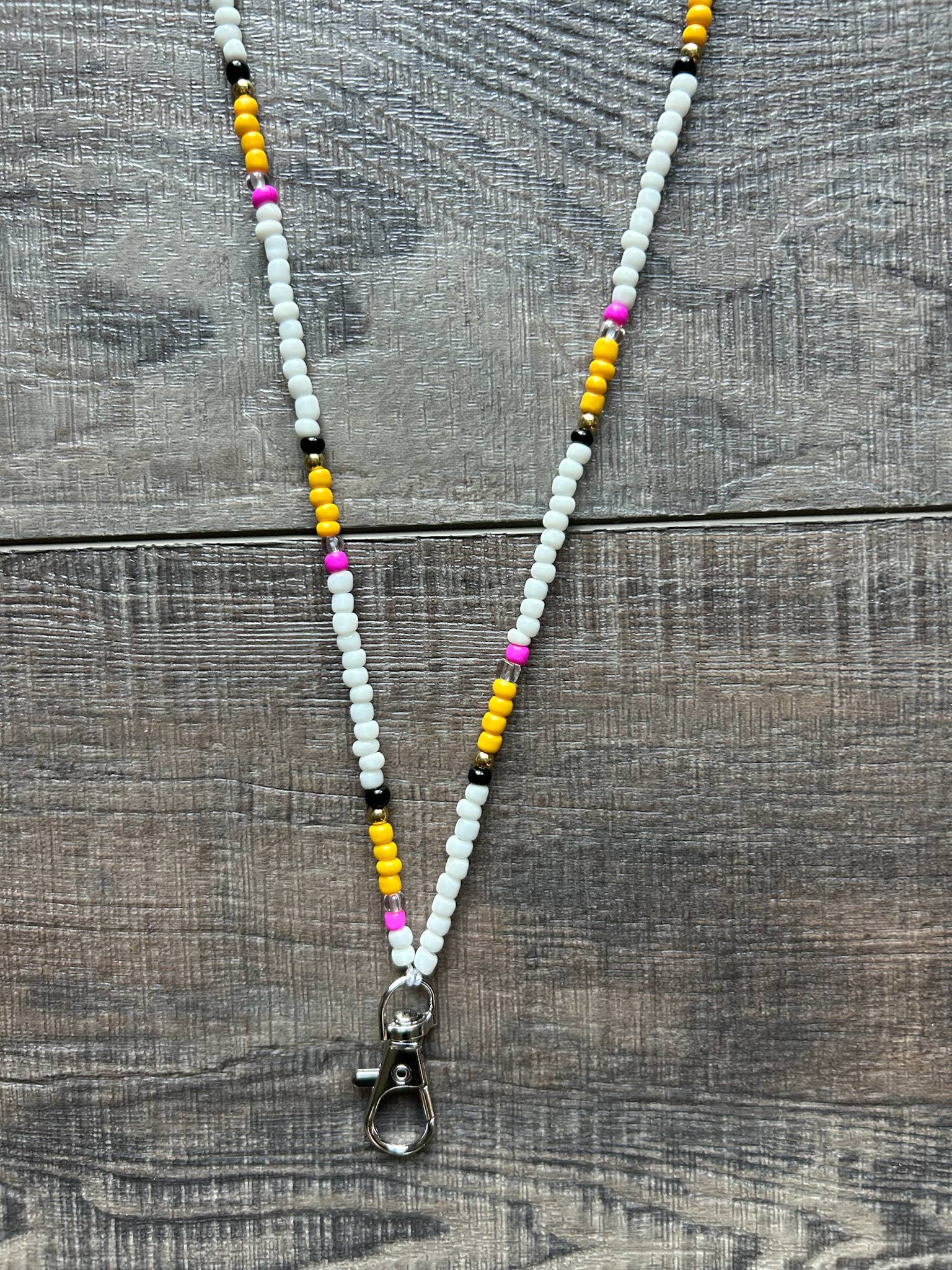 Pencil Seed Bead Lanyard