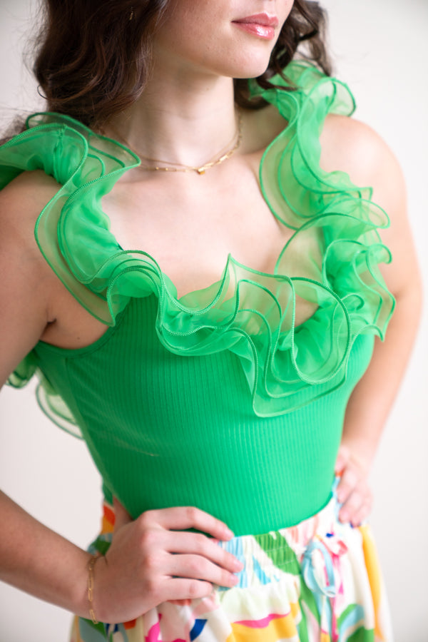 Go All Out Ruffle Bodysuit