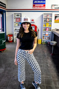 Fast Lane Checkered Jeans