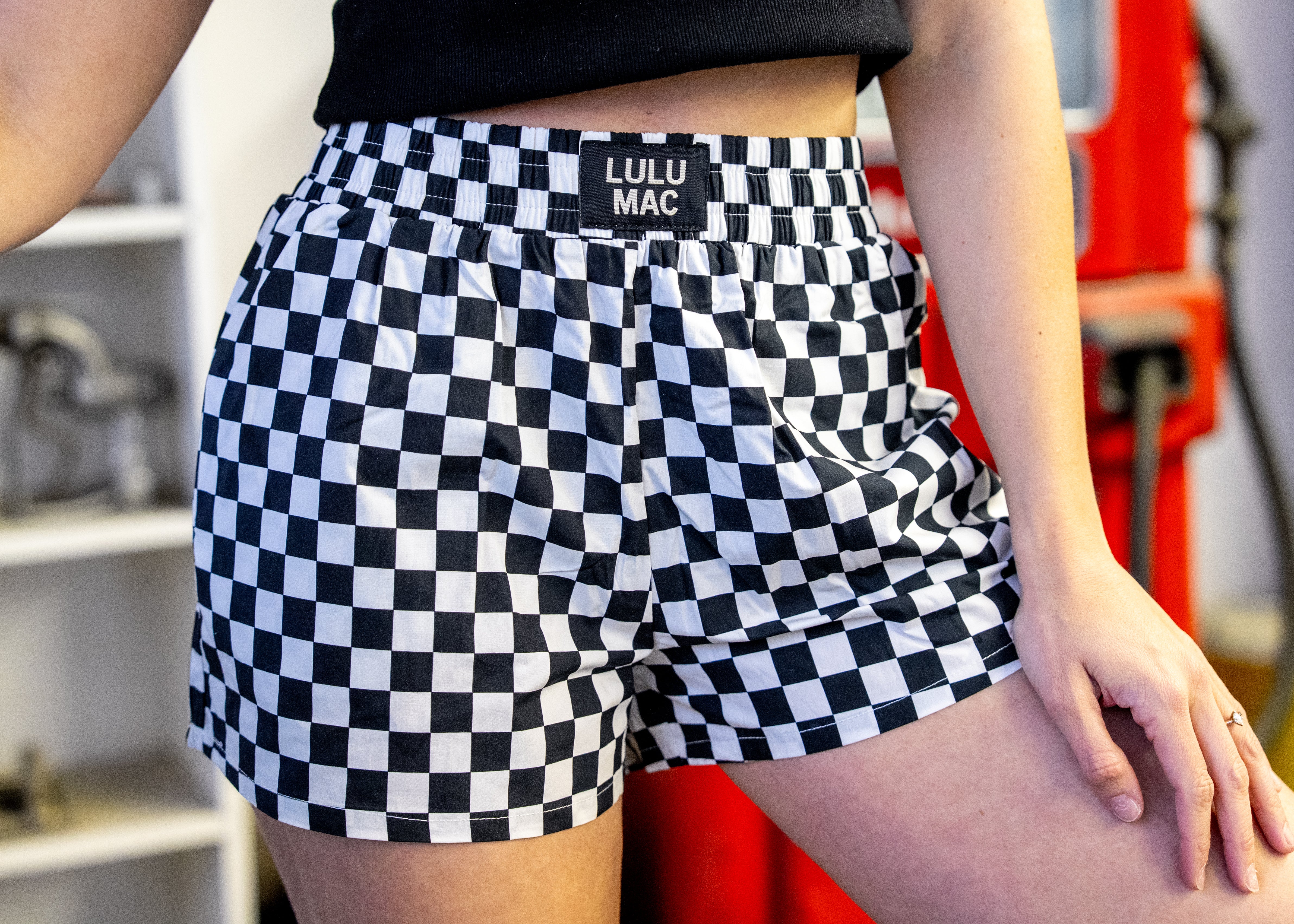 Victory Lap Checker Boxer Short