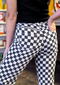 Fast Lane Checkered Jeans