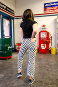 Fast Lane Checkered Jeans